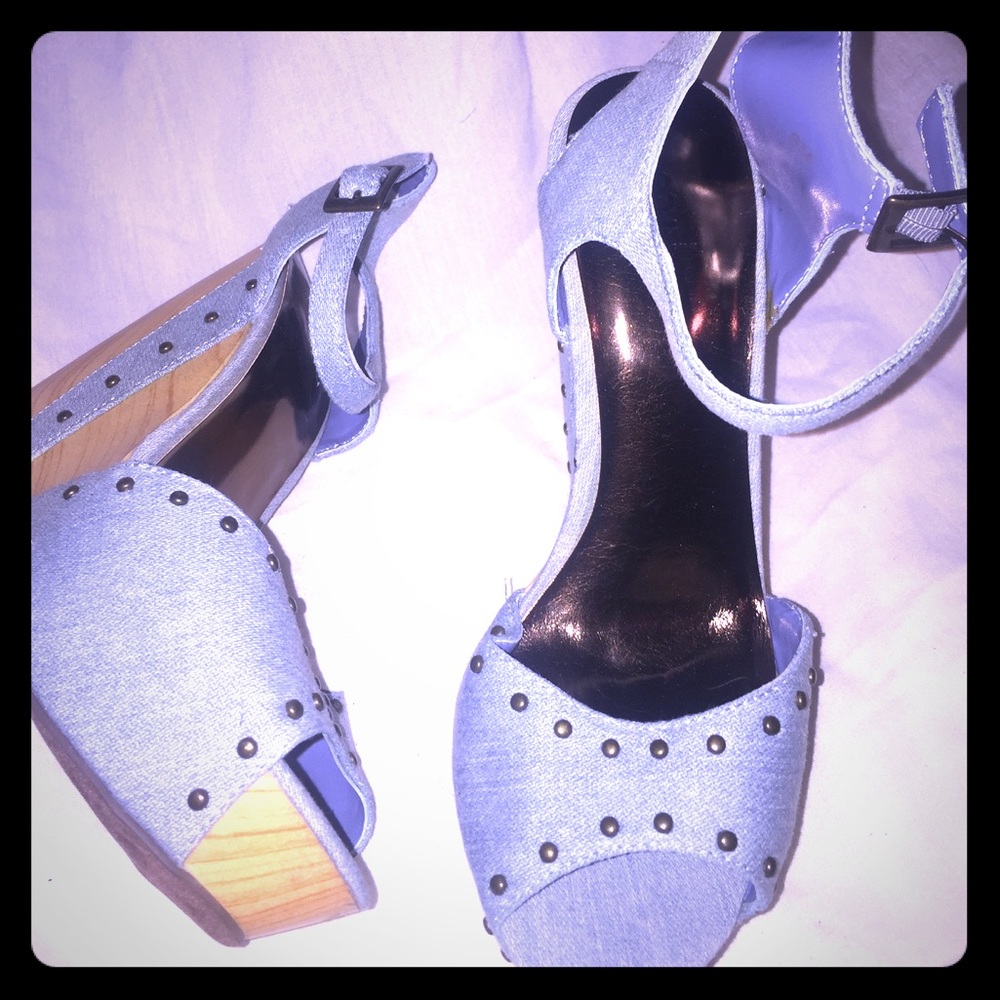 Brand New Bakers Denim wedge Sandals